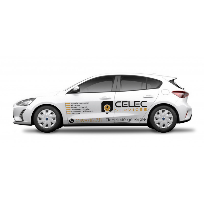 Lettrage voiture standard – texte et logo sur carrosserie | Print My Car