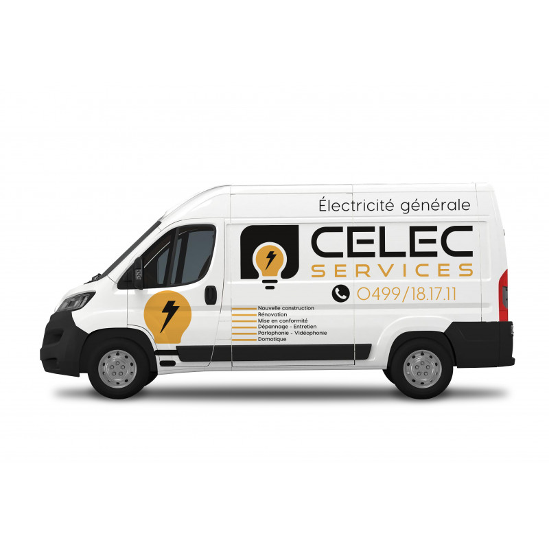 Lettrage grande camionnette standard – texte et logo | Print My Car